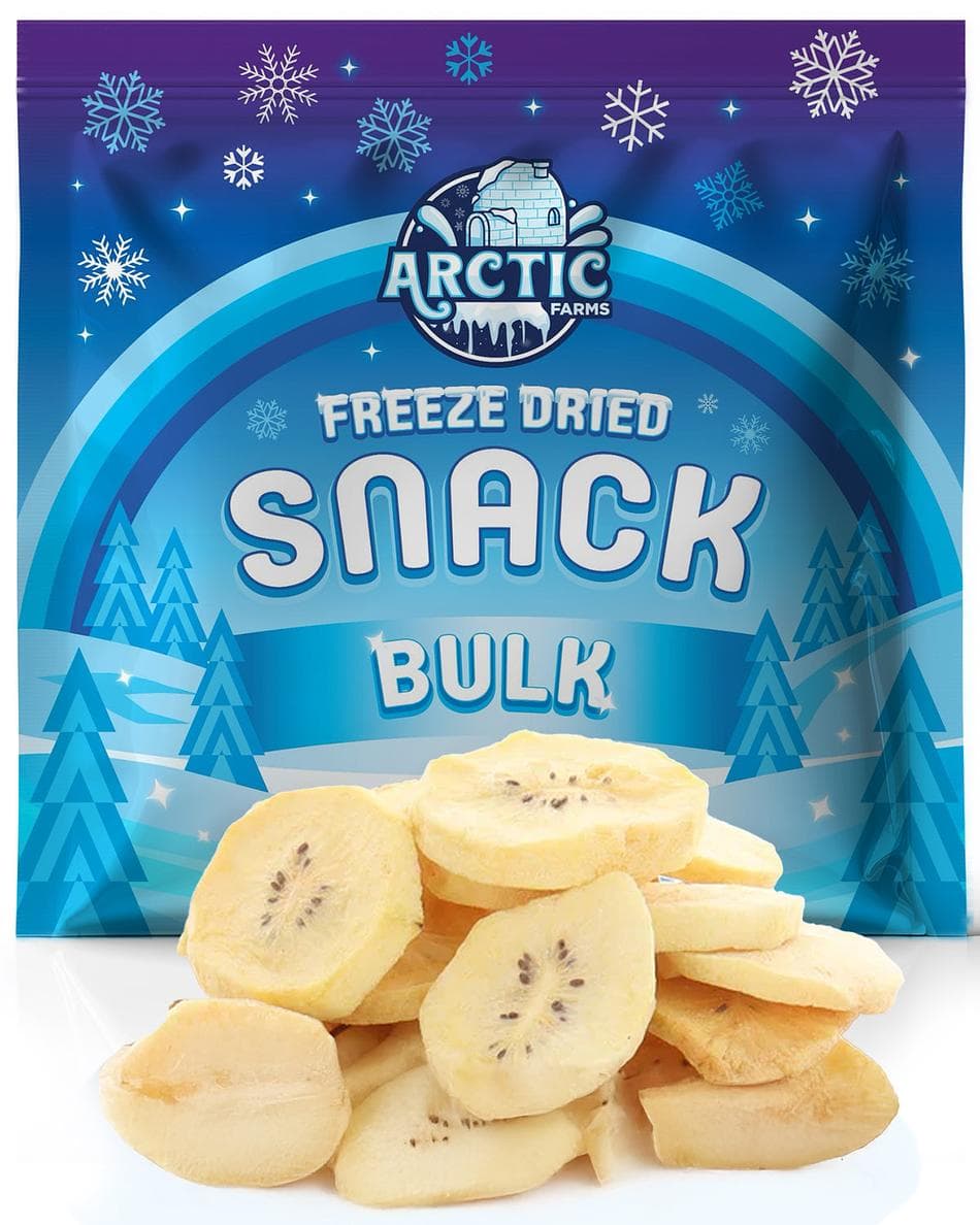 Freeze-Dried Golden Kiwi, Naturally Sweet Tropical Snack, Bulk Bag (11 oz)