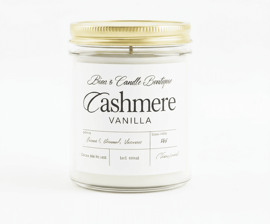 Cashmere Vanilla Scented Jar Candle, Cashmere Wood & Vanilla, Cozy Relaxing Aroma, Single Candle (Size Not Listed)