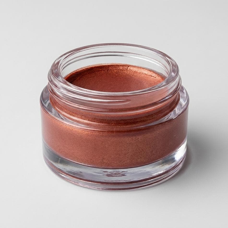 Lip & Cheek Tint Balm, Beeswax + Plant Oils, Sheer Glossy Copper-Rose, Buildable Color, 1 oz Glass Jar