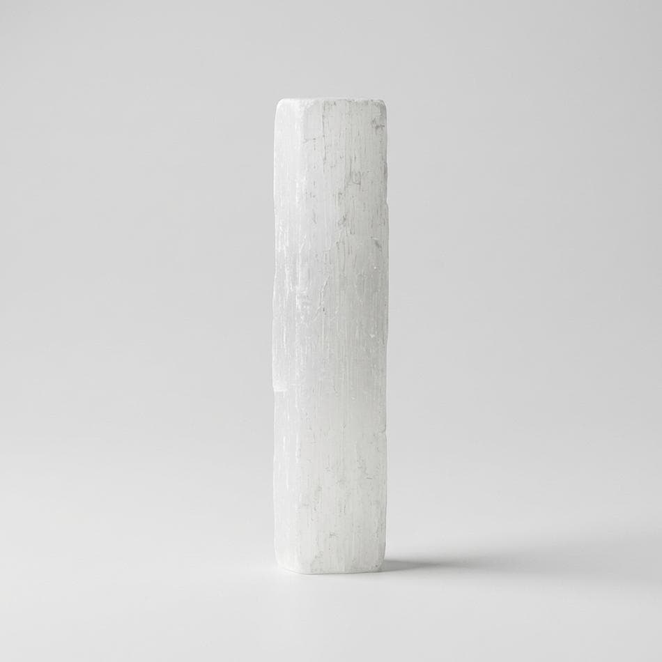 Selenite Crystal Wands, 3-Pack, Energy Cleansing & Charging, 4 Inch Stick Bars, White Satin Spar