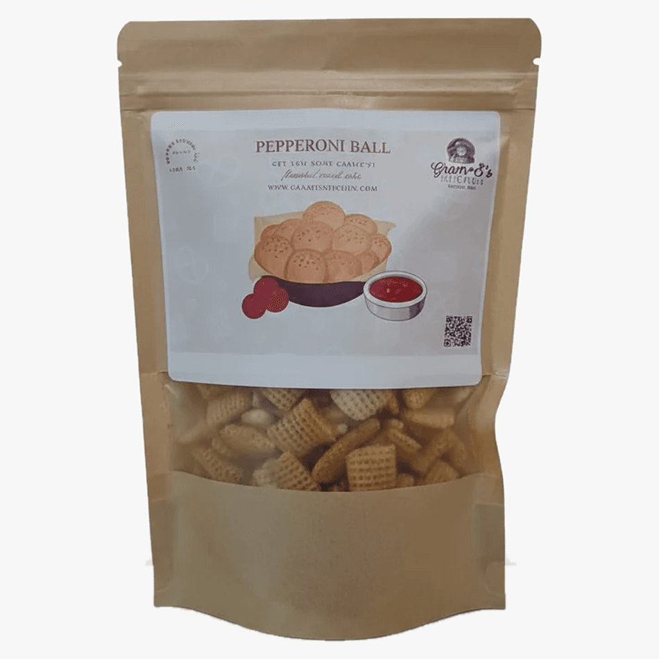 Gourmet Snack Mix, Pepperoni Pizza Seasoning, Savory Party Mix, Nut-Free Option, 2.5 oz Bag