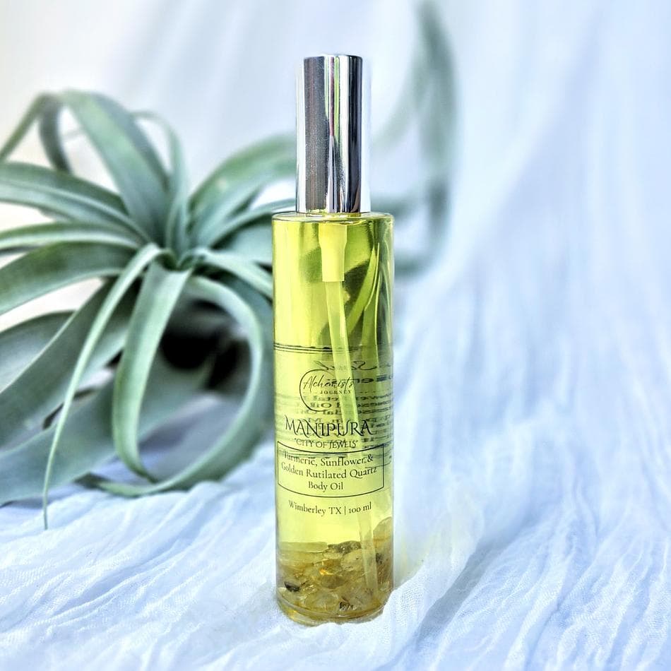 Manipura, Turmeric & Sunflower Body Oil scented with Lemon + Eucalyptus