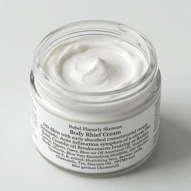 Eczema Relief Body Cream, Shea & Kokum Butter, Chamomile + Zinc Oxide, Itchy Dry Skin Barrier, 2 oz Glass Jar