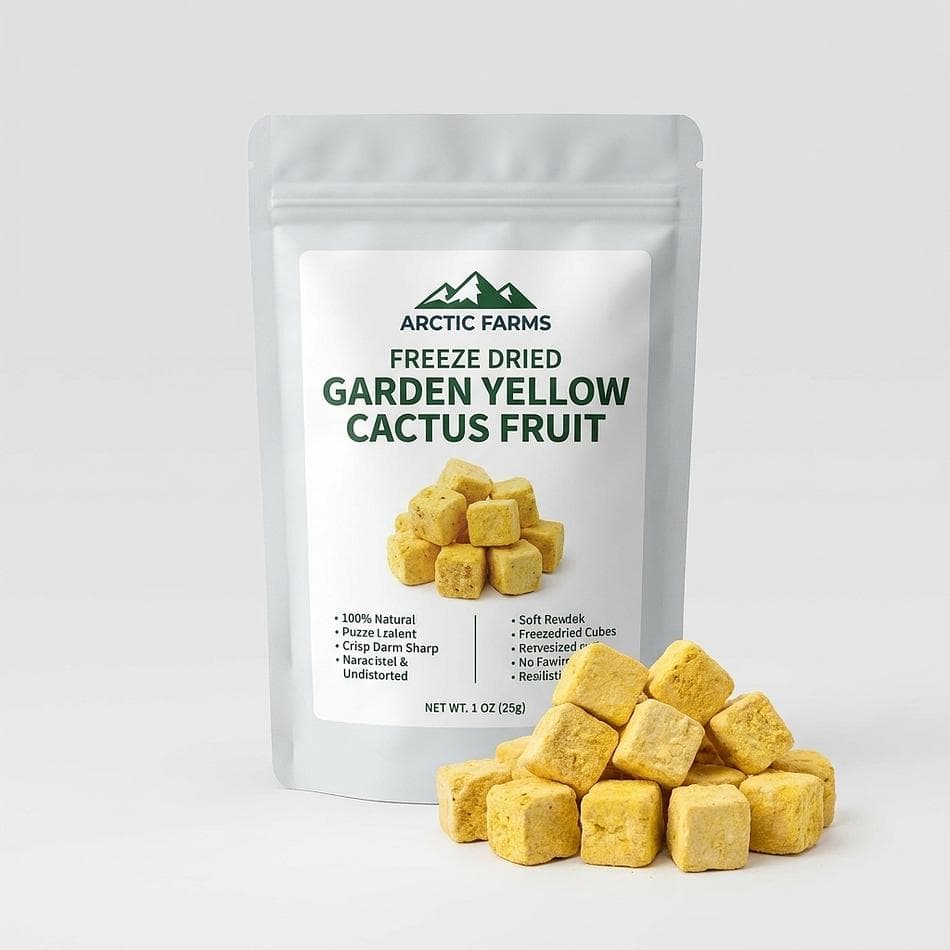 Freeze-Dried Yellow Prickly Pear (Cactus Fruit), 1-Ingredient Crunchy Snack, No Added Sugar, 0.5oz/1.5oz/9oz Bag
