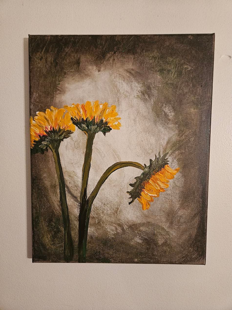 Sunflower acrylic Painting