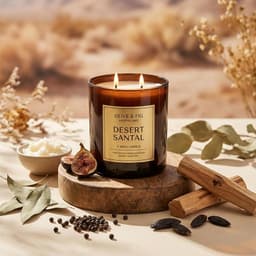 Olive & Fig Apothecary Desert Santal scented 2-wick 11 oz candle-1