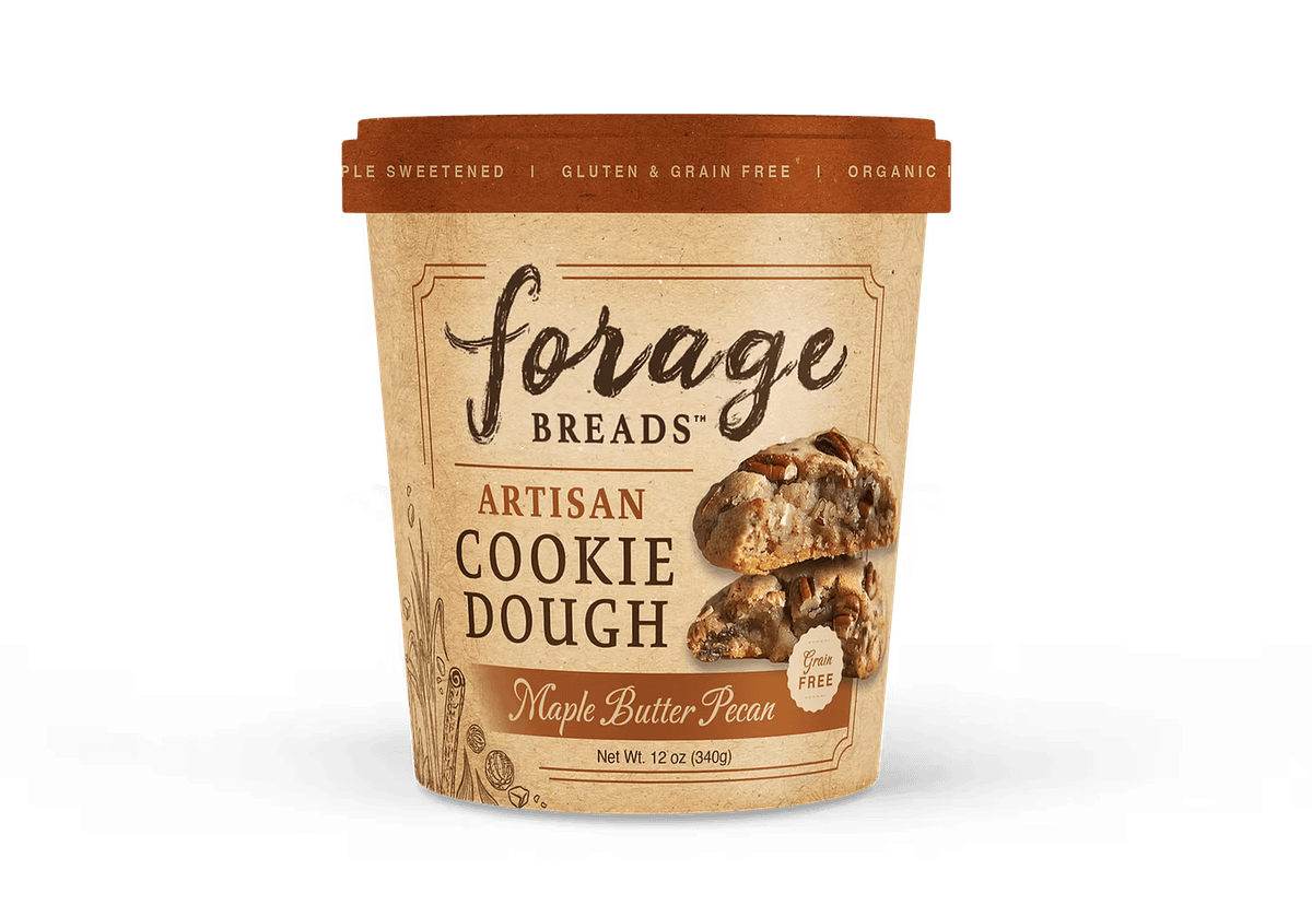 Grain-Free Maple Butter Pecan Cookie Dough | Made with Organic Ingredients; like Pecans, Maple Syrup, Blanched Almond Flour and Butter |  ✓ Gluten-Free and Spoon-Ready, or Bake | 12 oz.