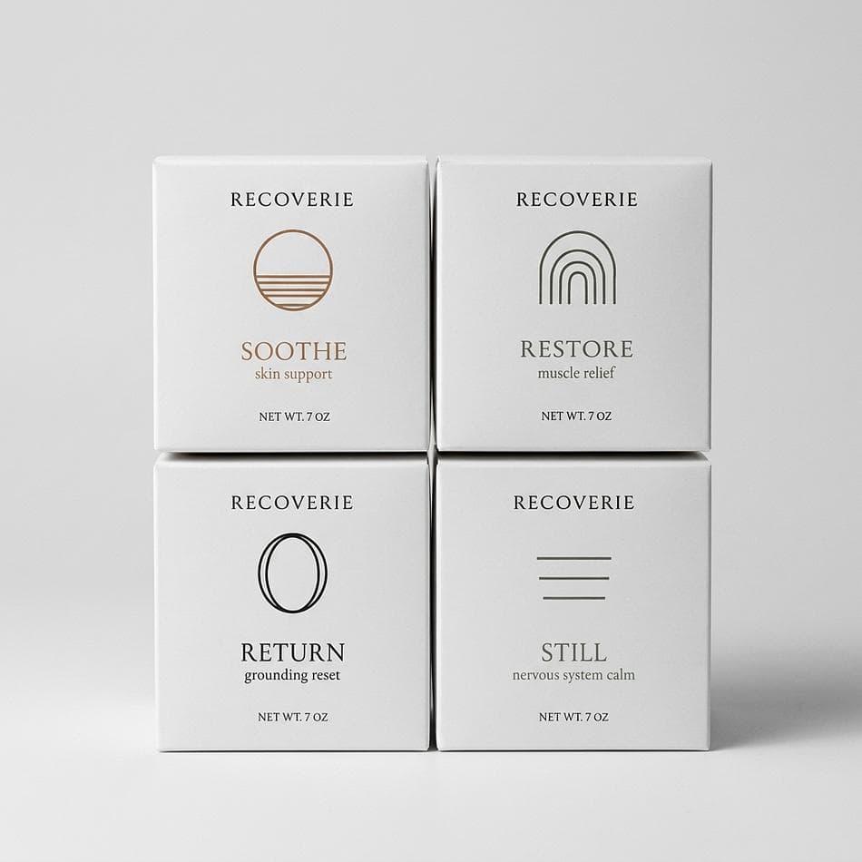 Botanical Bath Bomb Set, Eucalyptus Rosemary & Lavender, Recovery + Calm Ritual, 4 Full-Size Individually Wrapped Bath Bombs