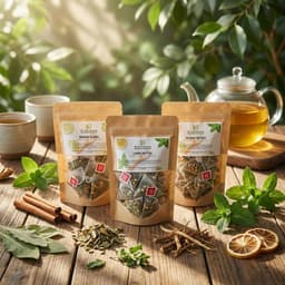 Organic Herbal Tea Blend Bundle: Sugar Flush, Lung Detox & 14-Day detox Tea -- Wellness Essentials-2