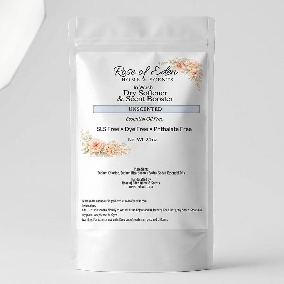 In-Wash Laundry Scent Booster & Softener Powder, Essential Oils, Hypoallergenic Odor Control, 24 oz Bag