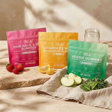Wellness Gummy Bundle, Collagen + Biotin + Vitamin D3 + Magnesium + Organic Greens, Hair Skin Nails Glow Support, 3 Items