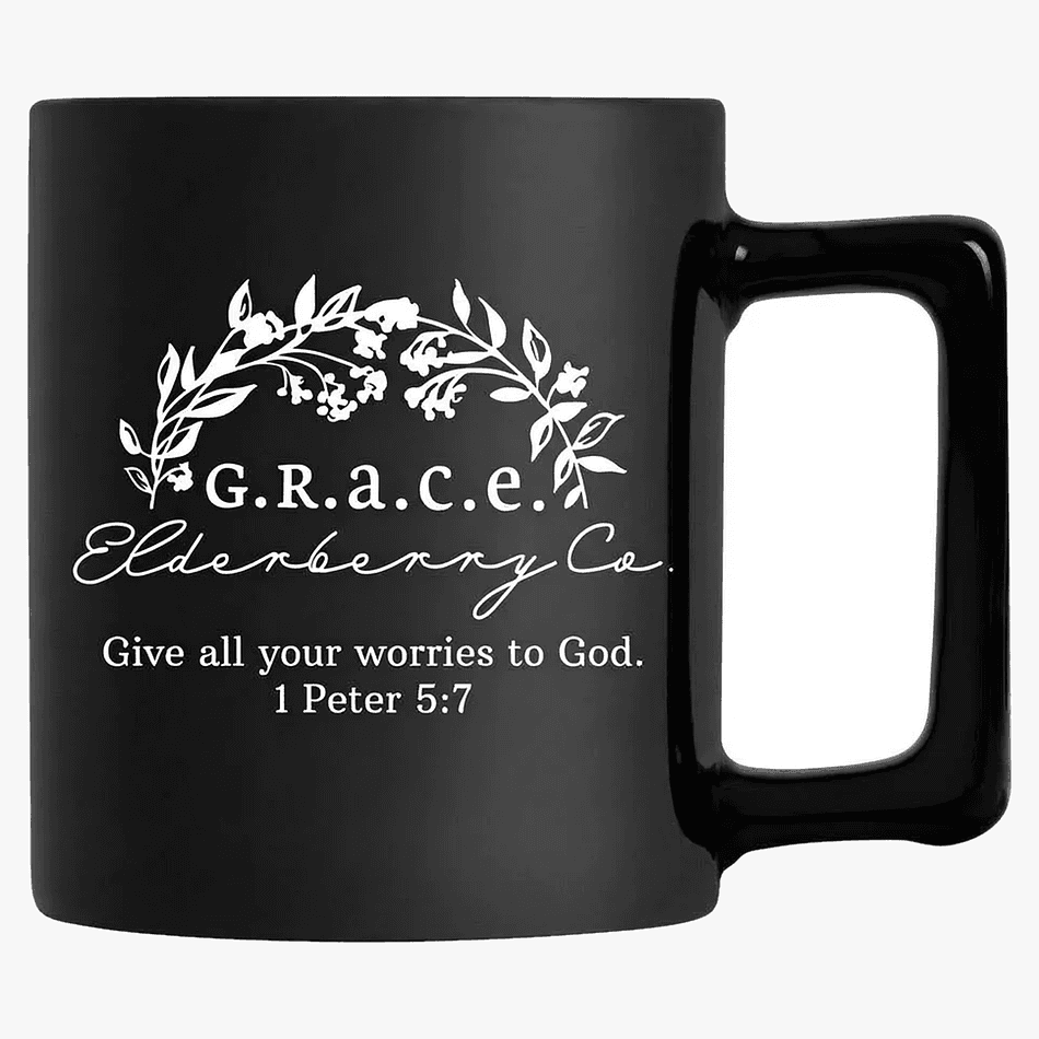 Ceramic Coffee Mug, Two-Tone Noir, Everyday Tea & Cocoa Cup, 12 oz