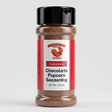 Habanero Chocolate Popcorn Seasoning Powder, Cocoa & Sugar, Sweet Dessert Popcorn Topping, Net Wt. 2.25 oz, Shaker