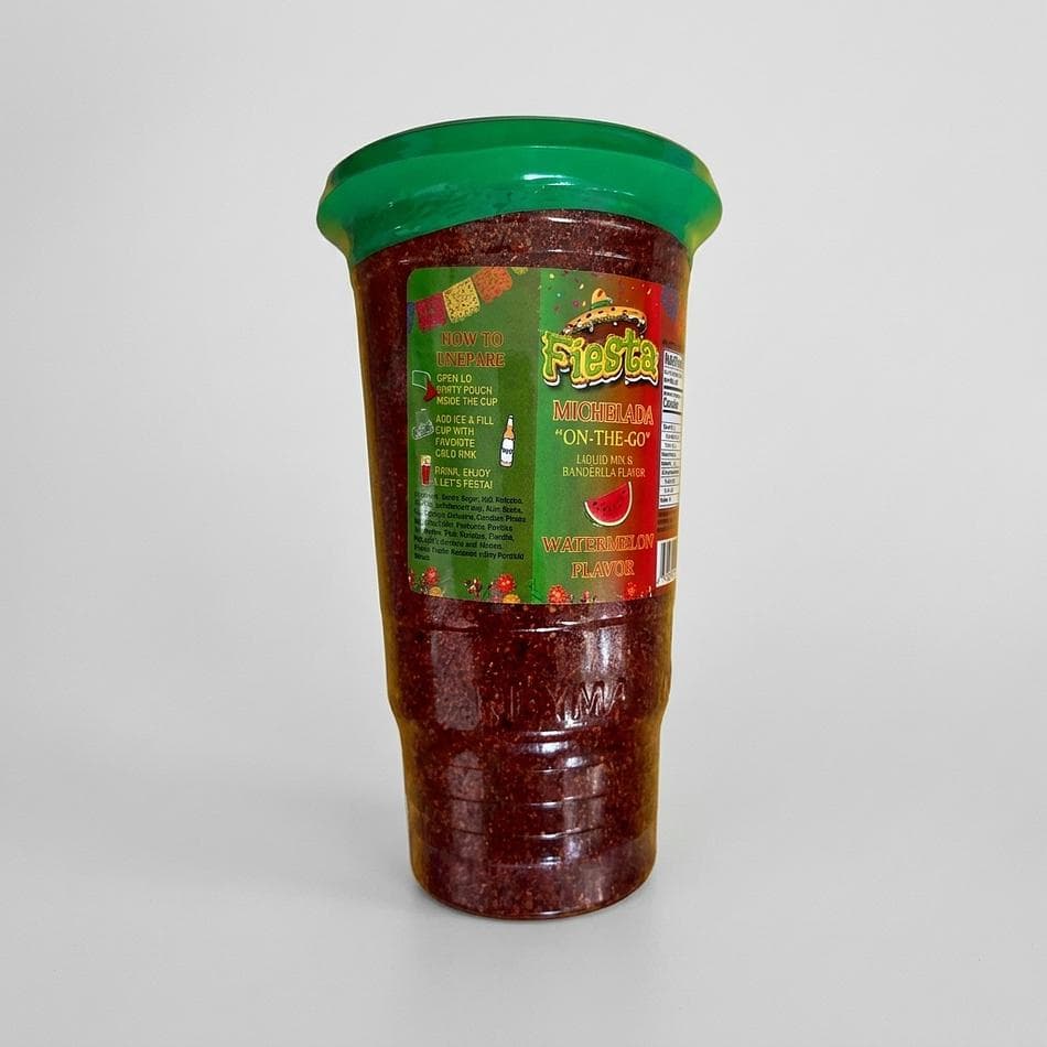 Michelada Mix Party Bundle, Chamoy Mango Watermelon Classic, Disposable Cups + 32 oz Bottle, Variety Pack