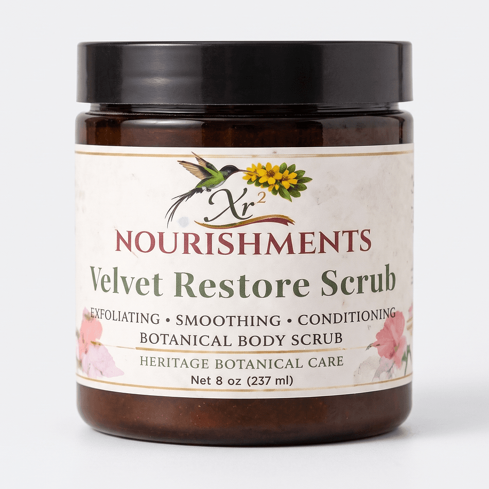 Botanical Body Scrub, Jojoba Esters & Hibiscus Petals, Gentle Exfoliation for Smooth Skin, 8 fl oz Jar