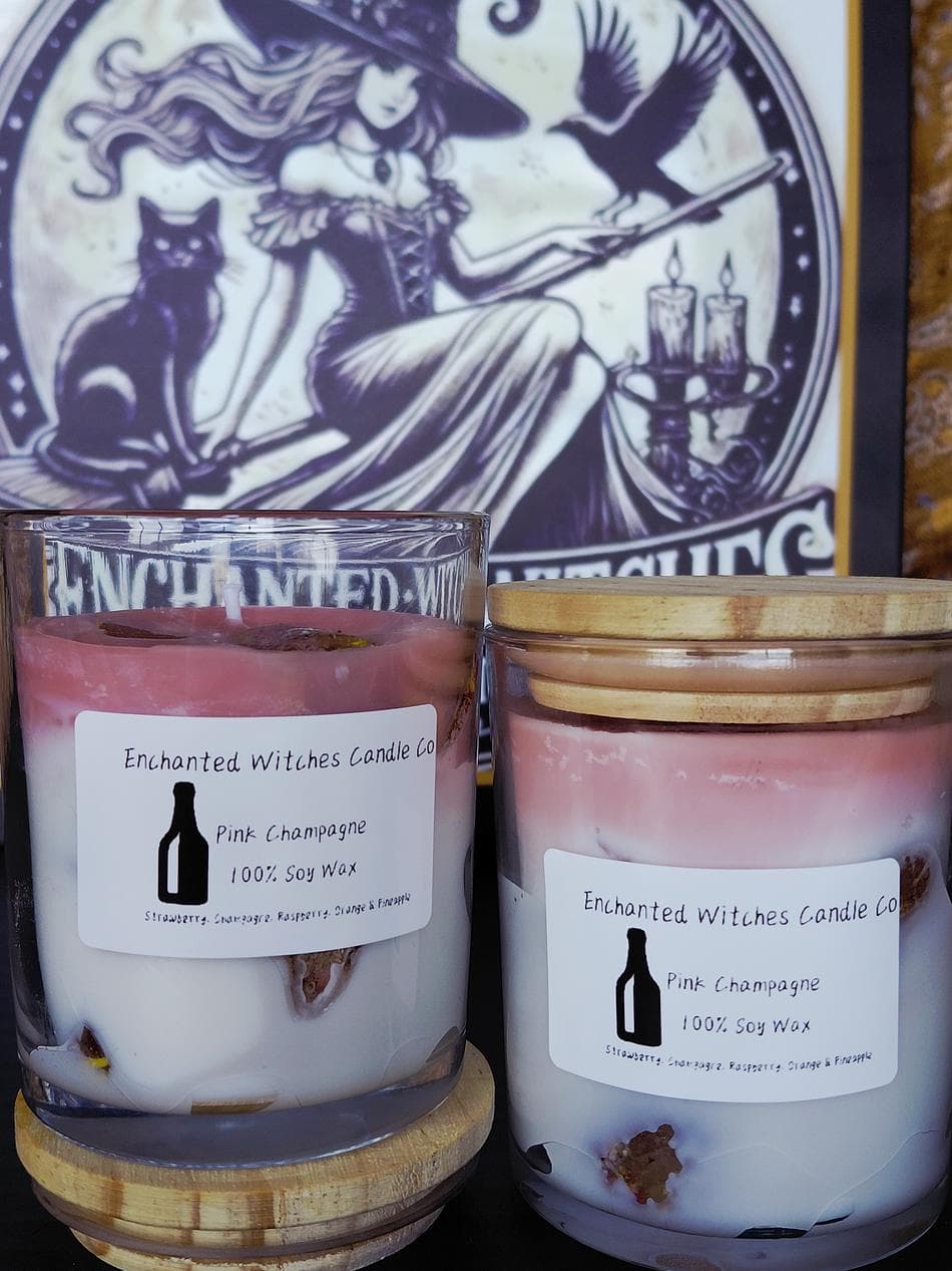 Pink Champagne Candle