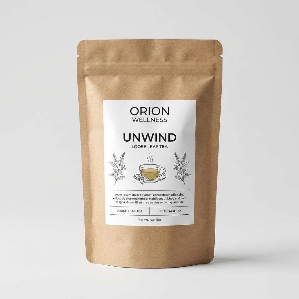 Loose Leaf Sleep Tea, Lemon Balm & Passionflower, Calm Nervous System, Caffeine-Free Herbal Blend, 1.5 oz