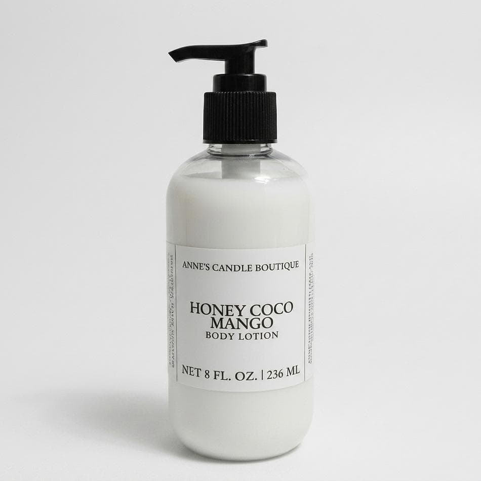 Body Lotion, Honey, Coconut & Mango Scent, Fast-Absorbing Hydration for Dry Skin, 8 oz Bottle