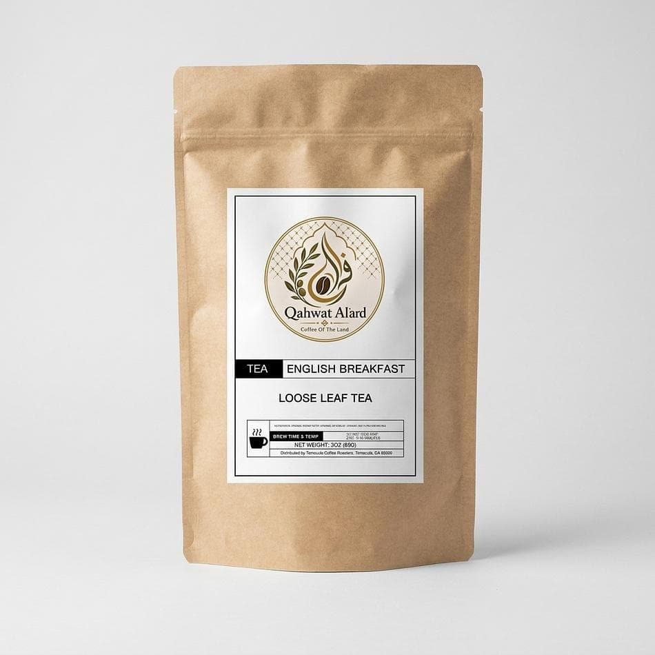 English Breakfast Black Tea, African & Indian Blend, Strong with Milk & Sugar, Loose Leaf, 3 oz
