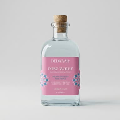 Organic Rose Water Facial Mist, Steam-Distilled Rose Petals, Skin Toner & Culinary Hydrosol, Fine Mist Spray (Size Listed)