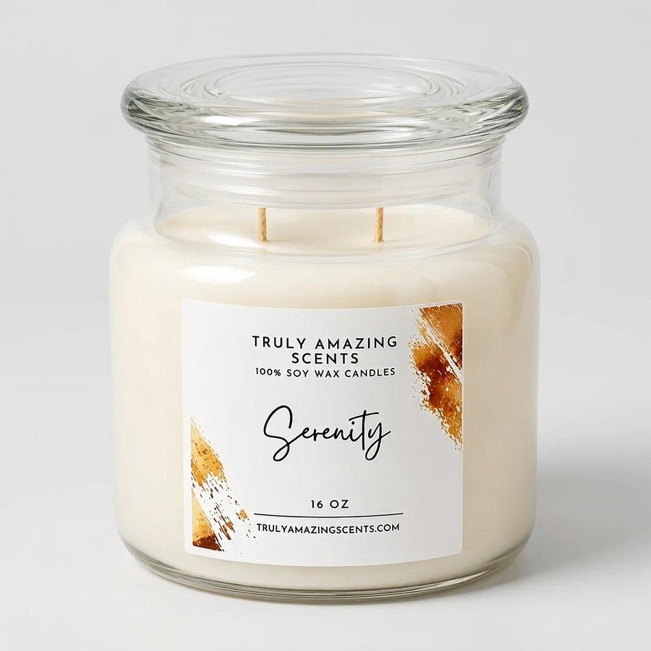 Jasmine Soy Candle, Lemon & Bergamot, Floral Bouquet Scent, 16 oz 2-Wick Jar, 60–70 Hour Burn
