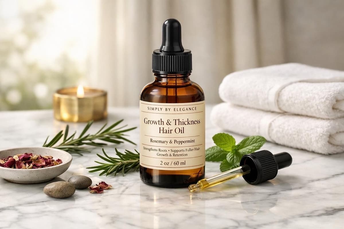Growth & Thickness Hair Oil – Rosemary & Peppermint (2 oz)