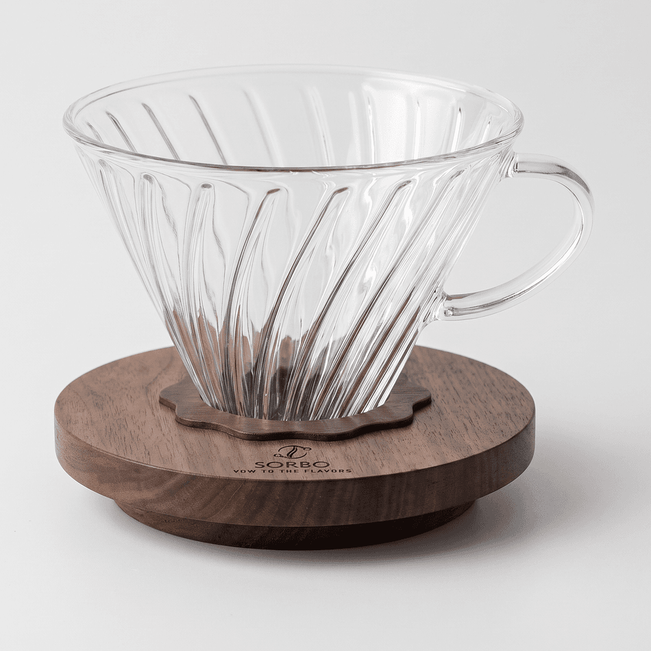 Glass V60 Pour Over Starter Bundle, Borosilicate Glass Dripper & Server + Roaster’s Choice Coffee, 10 oz Bag