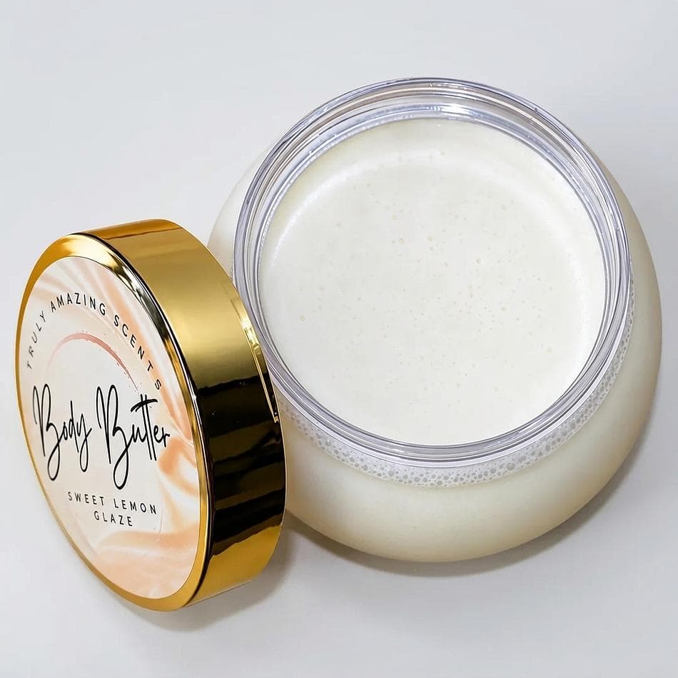 Whipped Body Butter, Shea Butter & Coconut Oil, Lemon Pound Cake Scent, Non-Greasy Moisture, 8 oz Jar