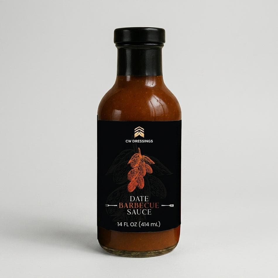 BBQ Sauce & Hot Sauce Variety Pack, Date Syrup Sweetened, Sweet Heat Flavor, 2-Pack (Date BBQ + Sweet Date Hot Sauce)