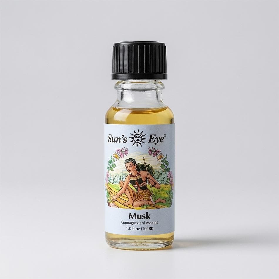 Musk Aroma Oil, Essential & Fragrance Oil Blend, Sweet Masculine Scent, Vegan, 0.5 oz (15 mL) Glass Bottle
