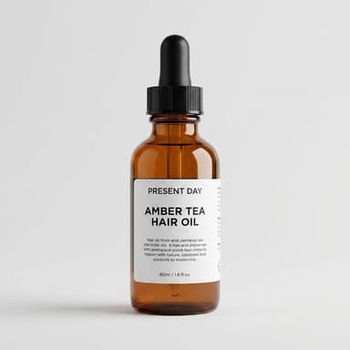 Luxury Hair Oil, Amber Tea Scent, 1 oz Glass Dropper
