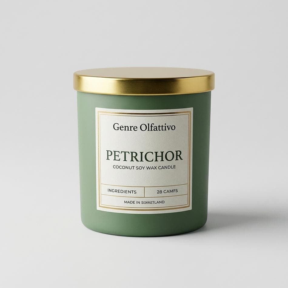 Petrichor Scented Candle, Lily Rose Lilac & Oakmoss, Rainy Garden Fresh Floral, 12 oz Jar, Wood Wick or Double Cotton Wick