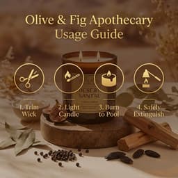Olive & Fig Apothecary Desert Santal scented 2-wick 11 oz candle-2