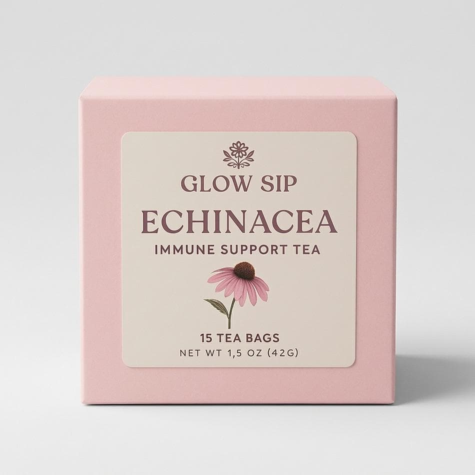 Echinacea Immune Support Herbal Tea, Wellness Boost, 15 Tea Bags (Caffeine-Free Herbal Infusion)