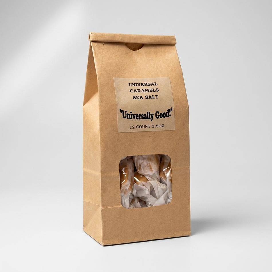 Sea Salt Caramels, Butter & Cream, Old-Fashioned Soft Chewy Candy, Individually Wrapped, 12‑Count Bag