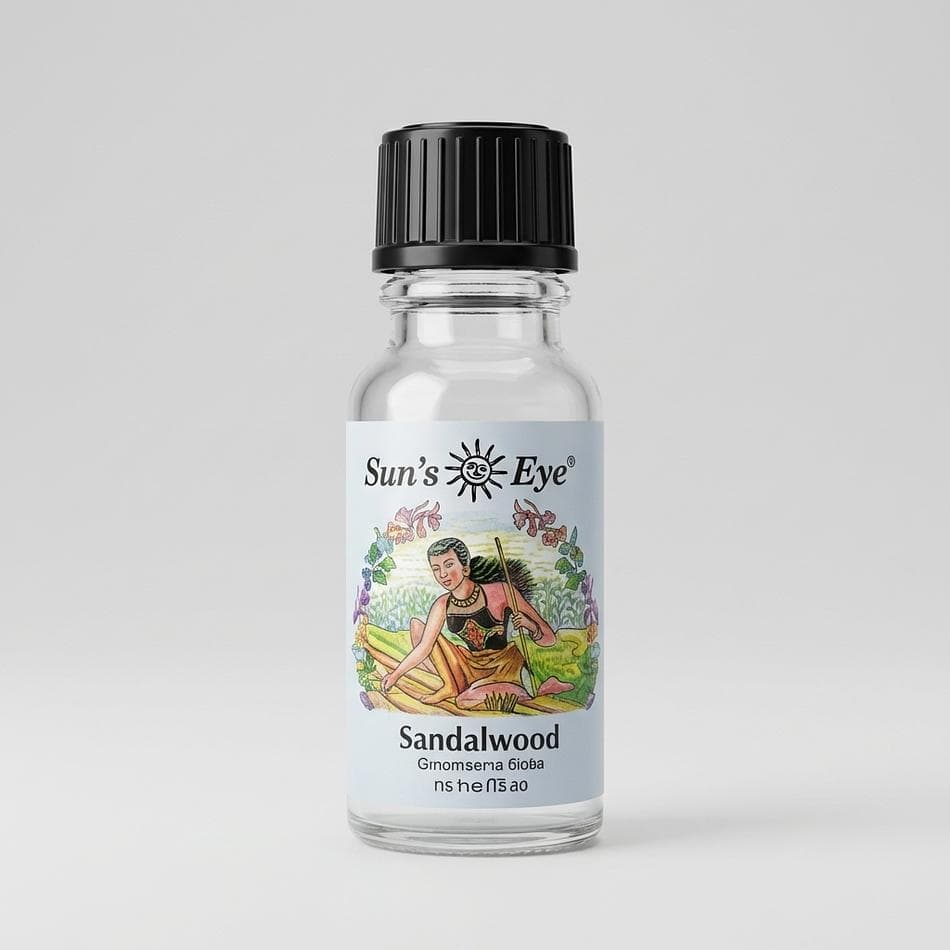 Sandalwood Aroma Oil Blend, Woody Smooth Scent, Protection & Purification, Concentrated, 0.5 fl oz (15 mL) Glass Bottle