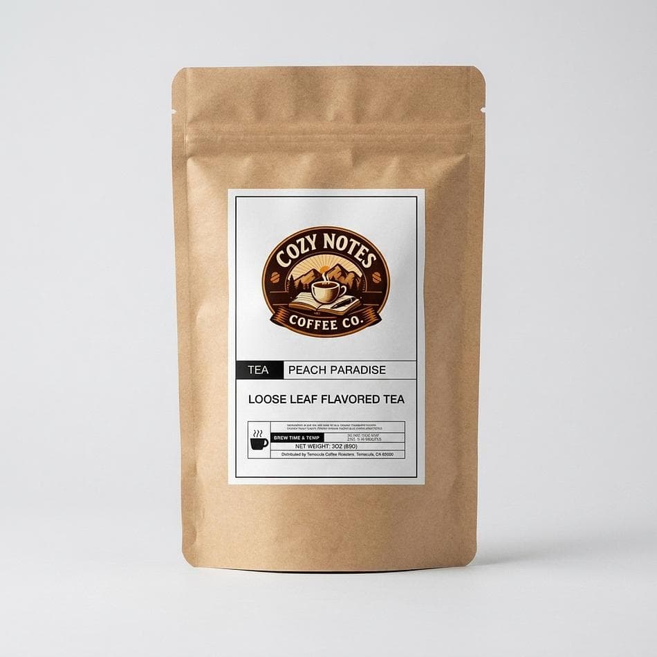 Caffeine-Free Peach Herbal Tea, Peach & Cranberry with Rose, Fruity Iced or Hot, Loose Leaf 3 oz