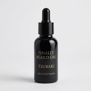 Fragrance-Free Beard Oil, Tsubaki (Camellia) + Jojoba + Castor, Softens & Hydrates Dry Skin, 30 ml Glass Bottle