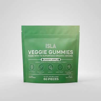 Super Greens Gummies, Organic Spirulina & Moringa, Easy Daily Greens, Won’t Melt, 60 Gummies (15 Servings)