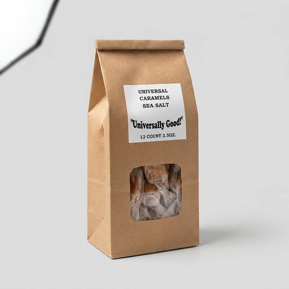 Vanilla Soft Chewy Caramels, Real Butter & Fresh Cream, Melt-in-Your-Mouth Candy, 12 Individually Wrapped Pieces