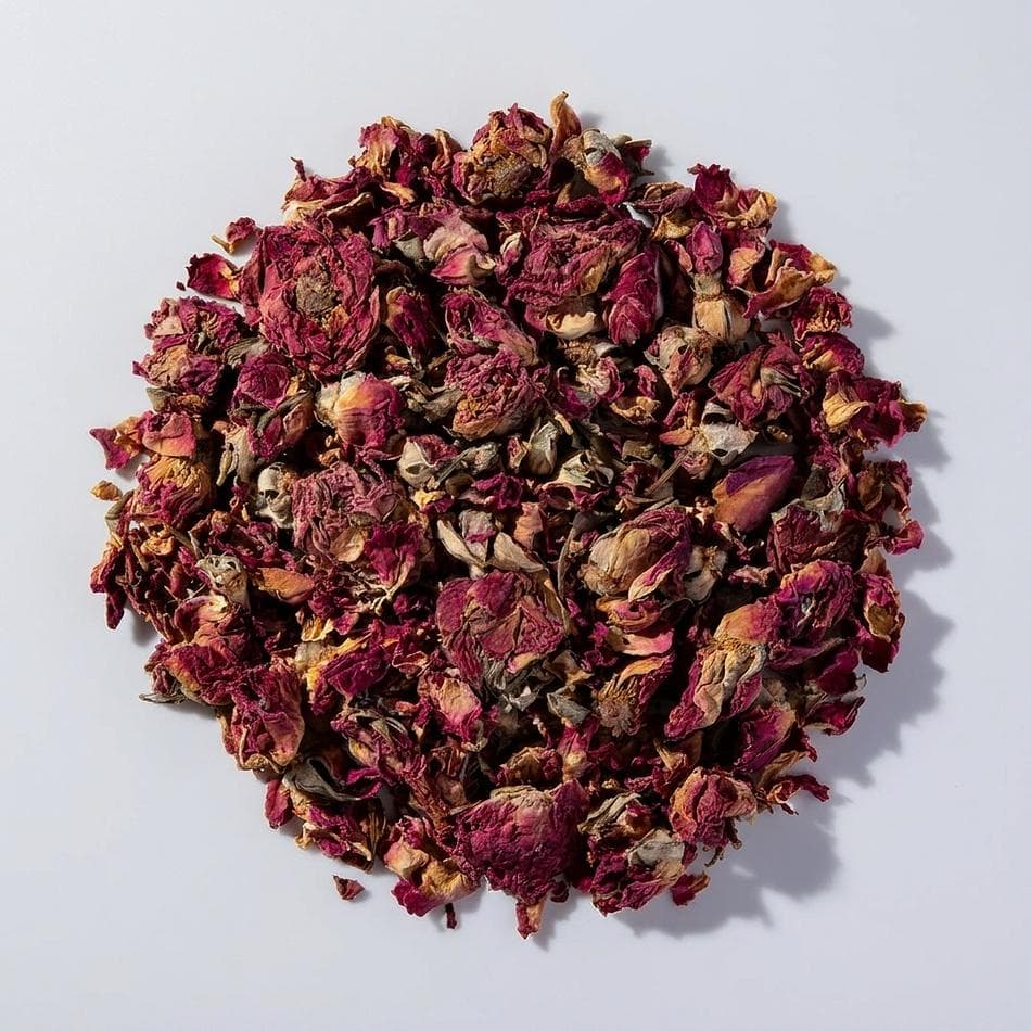Organic Dried Rose Buds & Petals, Red, Floral Tea & Bath Soak, Resealable Pack (Net Wt. ___ oz)