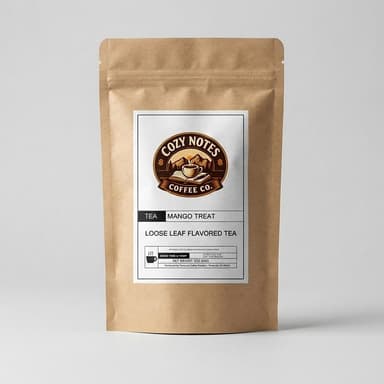 Mango Black Tea, Ceylon Black Tea & Mango Flavor, Sweet Fruity Iced or Hot Tea, Loose Leaf, 3 oz
