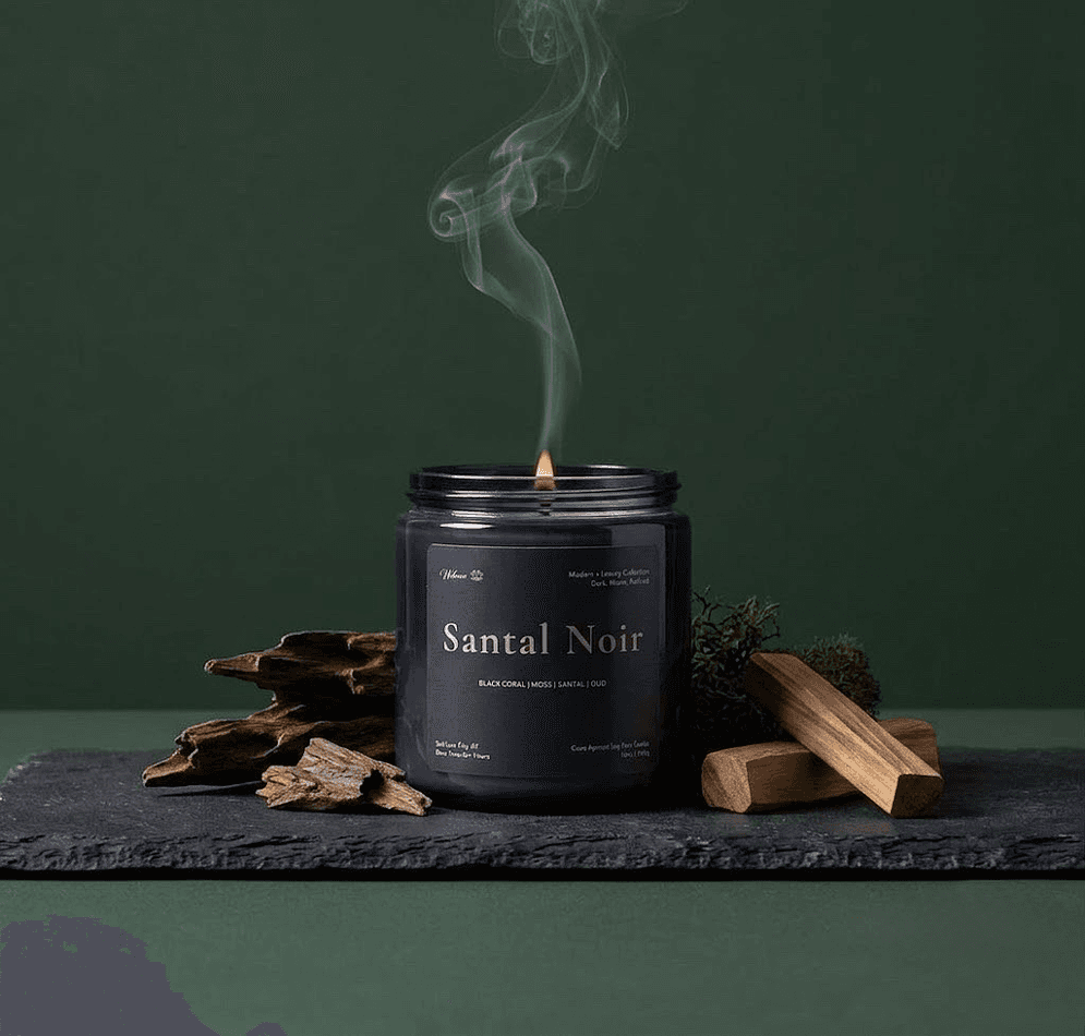 Santal Noir — Modern + Luxury Candle (16 oz Coco Apricot Soy Wax)