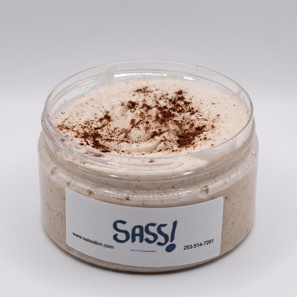 Body Scrub for Hands, Face & Body, Holiday Spice, Brightening Exfoliating Scrub, 1 Jar