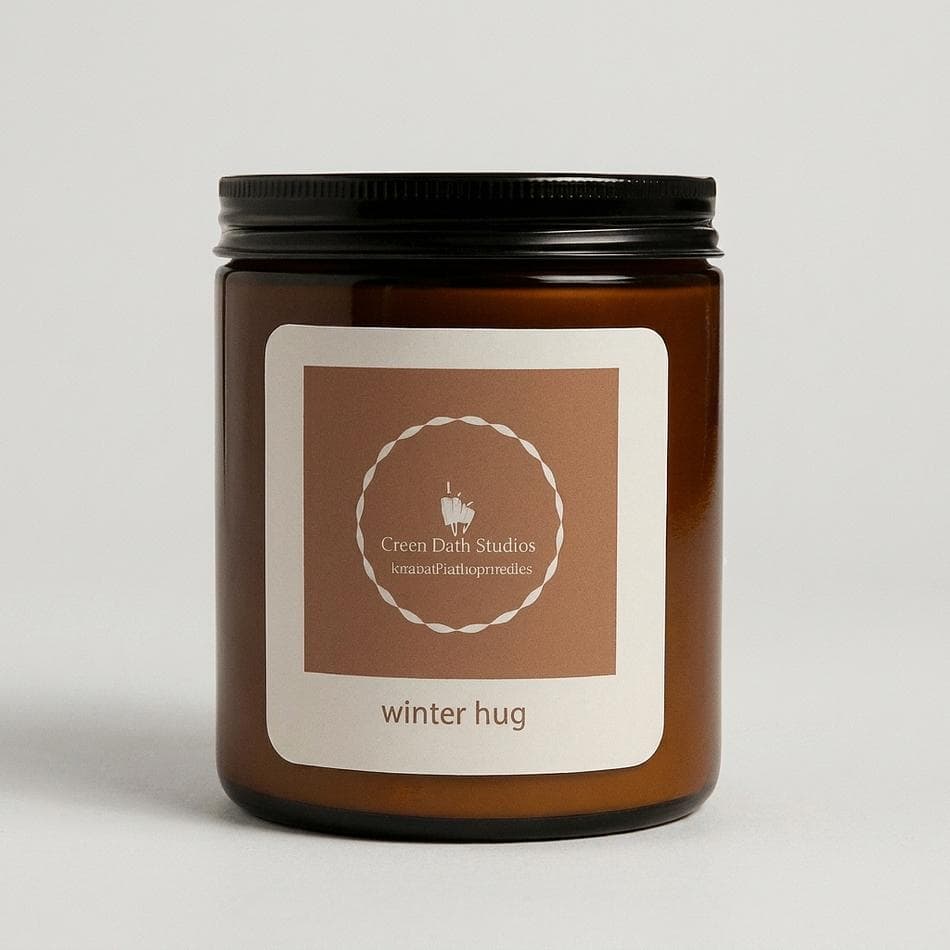 Scented Candle, Bergamot & Pear, Cashmere + Vanilla, Cozy Winter Home Fragrance, 9 oz Jar Candle