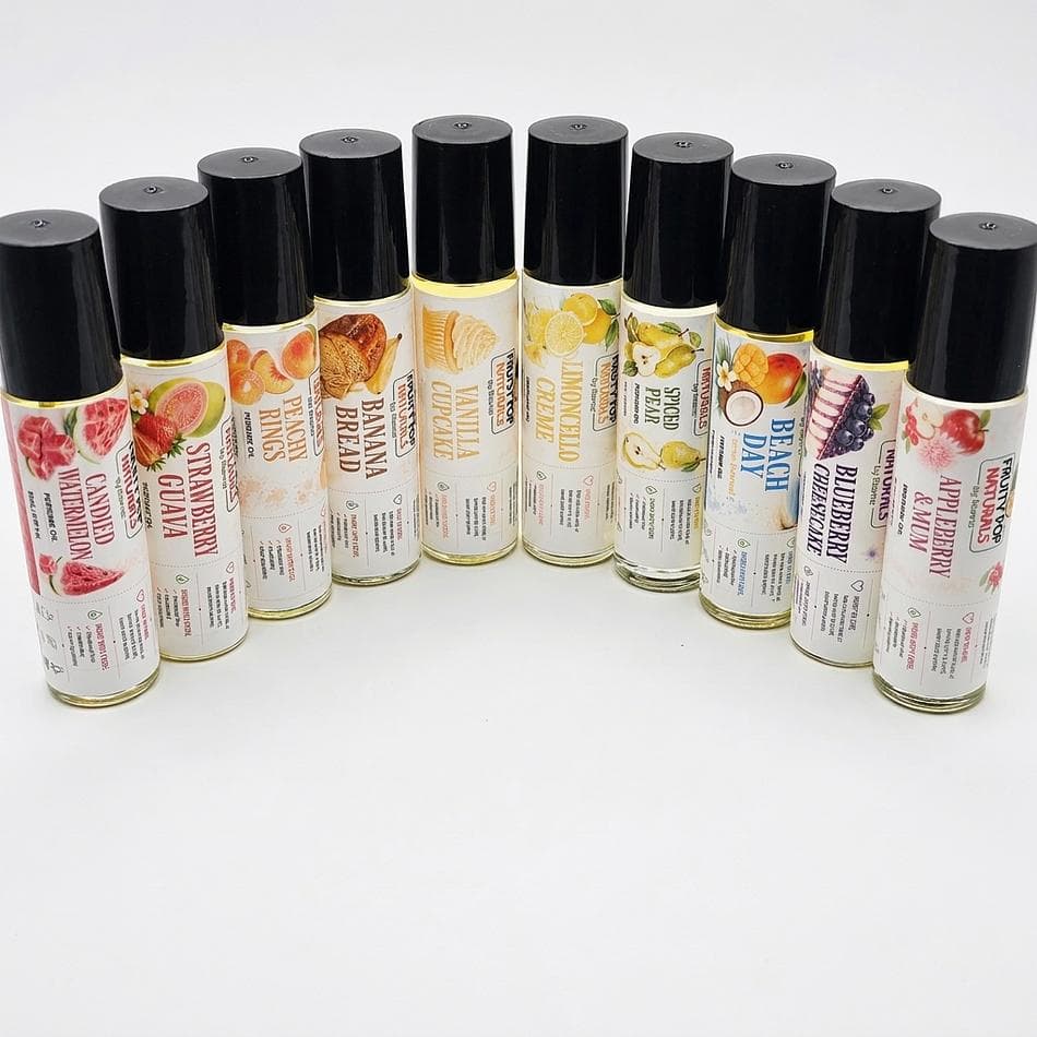 Roll-On Perfume Oil, Jojoba & Grapeseed, Phthalate-Free Fruity Scent, Travel Rollerball, 1 Bottle