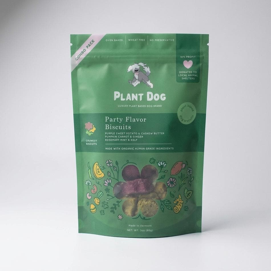 Organic Dog Biscuit Variety Pack, Pumpkin Carrot Ginger + Purple Sweet Potato + Rosemary Mint Kelp, Preservative-Free, 3 oz