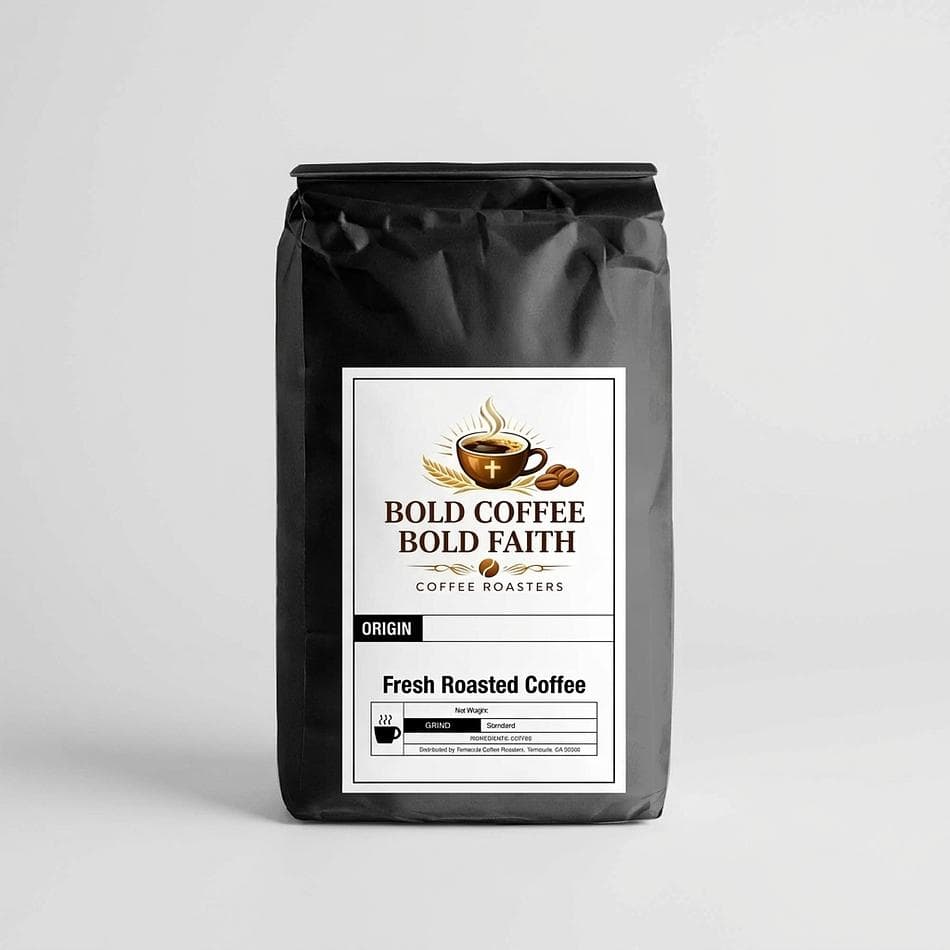 African Espresso Coffee Blend, Kenya Tanzania Ethiopia, Medium-Dark Roast, Bold Crema, Whole Bean or Ground, 12 oz Bag