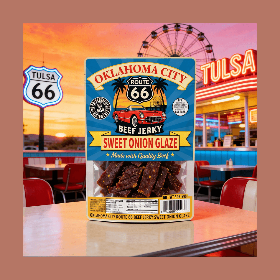Beef Jerky, Sweet Onion & Soy Glaze, Savory-Sweet Flavor, 1 Bag (Net Wt. Not Listed)