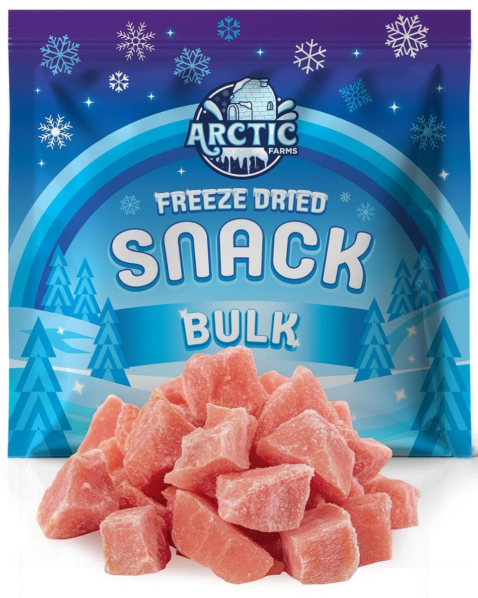 Freeze-Dried Watermelon Pieces, Light, Juicy & Naturally Sweet Real Fruit Snack, Bulk Bag (6 oz)